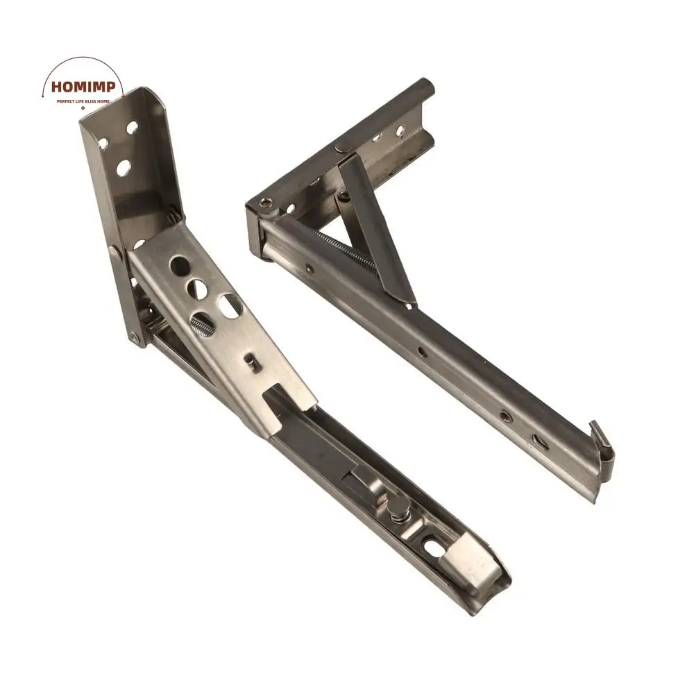 

Long Release Arm Space Saving Wall Mounted Folding Shelf Bracket Furniture Hardware Shelve Triangle Angle Bracket