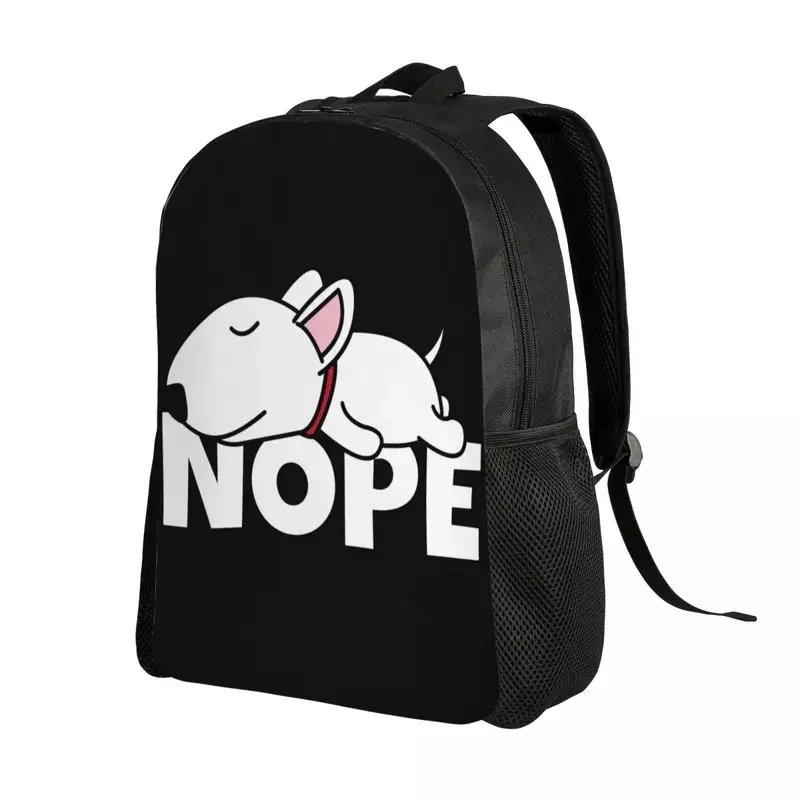 Customized 3D Print Nope Bull Terrier Dog Backpack Boys Girls School College Travel Bags Men Women Bookbag Fits 15 Inch Laptop