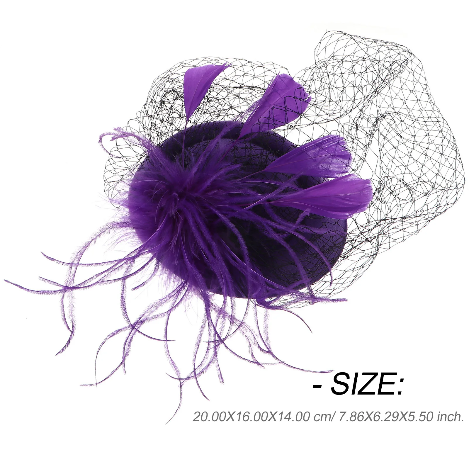 

1Pcs 20S Vintage Fascinator Hat with Veil Noble Delicate Headwear for Costume Party Church Banquet 50S Style Glamour Wear Pretty