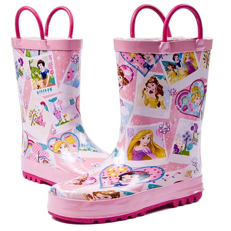 New Disney cartoon kids princess Rain Boots Student Rain Boots Children\'s Fashion Non-Slip Short shoes