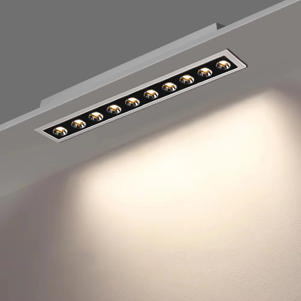 Dimmable LED Downlight 10W 20W 30W AC220V 110V Ceiling Lights Recessed Grille lamp Line Lights Indoor Lighting LED Spot lamp