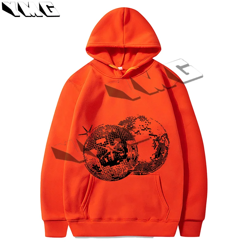 Sudadera con capucha deportiva de algodón grueso con estampado divertido de High street, sudadera holgada de gran tamaño personalizada, Sudadera con capucha informal EMO