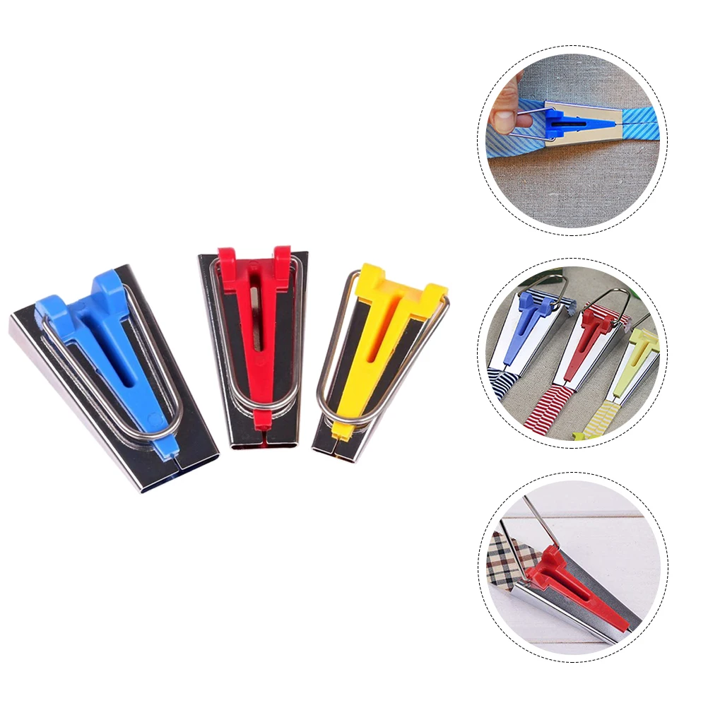 

3PCS Fabric Bias Tape Maker Sewing Quilting Binding Tool Fast Precise Economical Automatic Fold for Bias