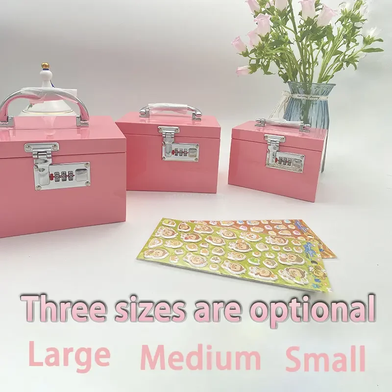 Stainless Steel Portable Safe, Cash Box, Money, Piggy Bank, Coin Storage, Code Lock Children's Safe Gift  Piggy Bank Jewelry Box