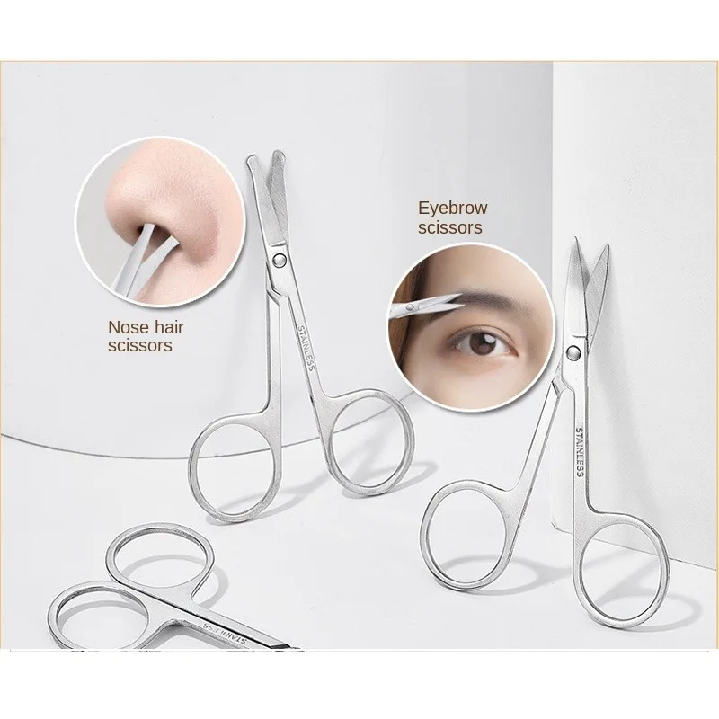 Men's 4-in-1 Travel Home Kit with Comb Scissors Tweezers Portable Multi-tool Grooming Set for Daily Use