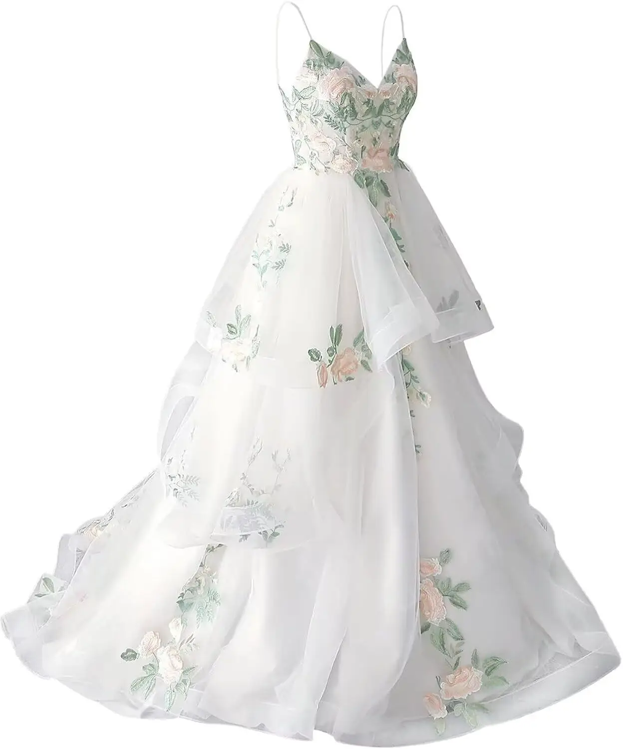 

Floral Embroidered Wedding Dresses for Bride 2024 Lace Applique Tulle A Line Bridal Gowns for Women 919 Bridesmaid Dresses