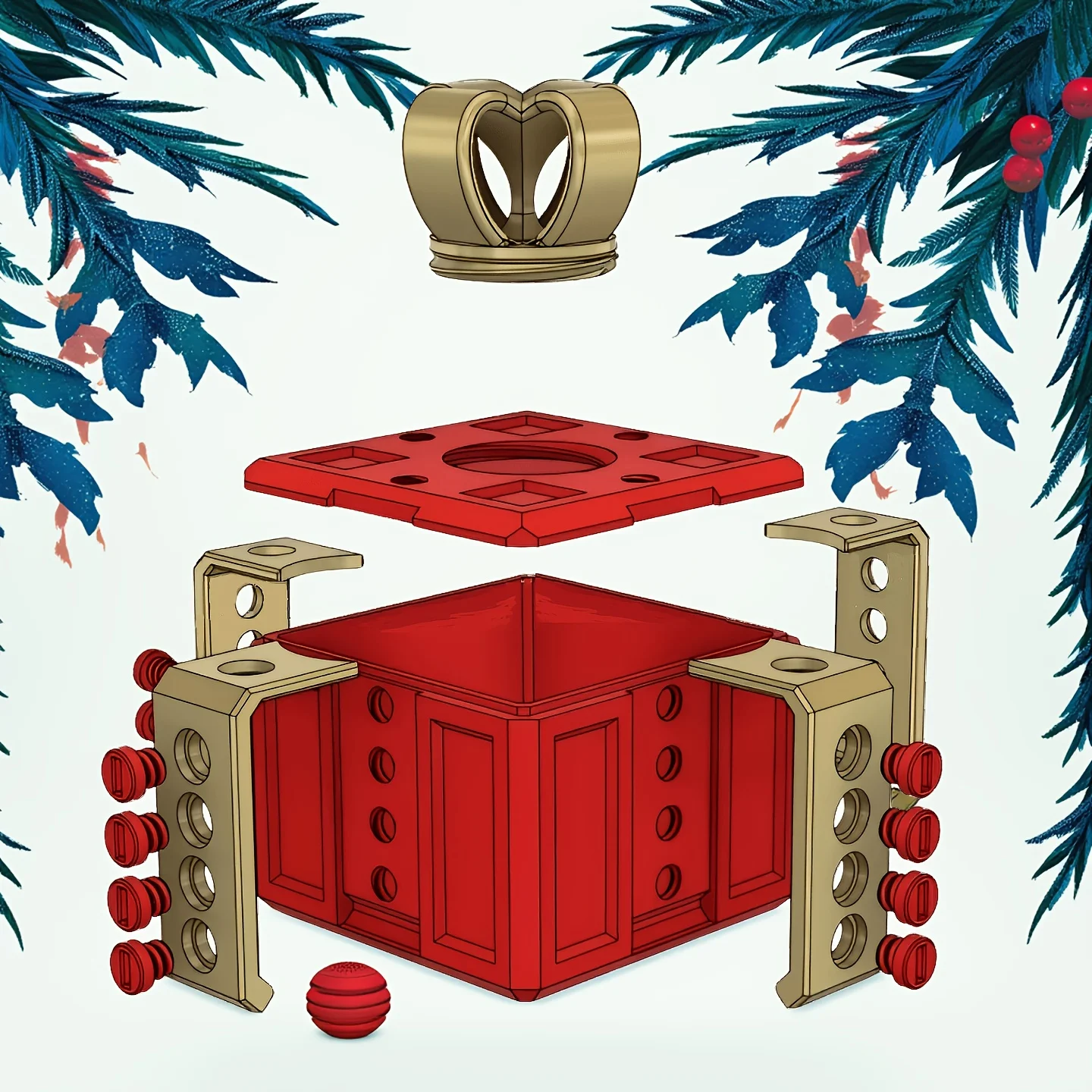 Streich nervige Geschenkbox mit Schrauben, 3D-gedruckt, sehr nervig, lustiger Zappel-Puzzle-Münzbehälter für Party, Festival, Weihnachten – Detail 5