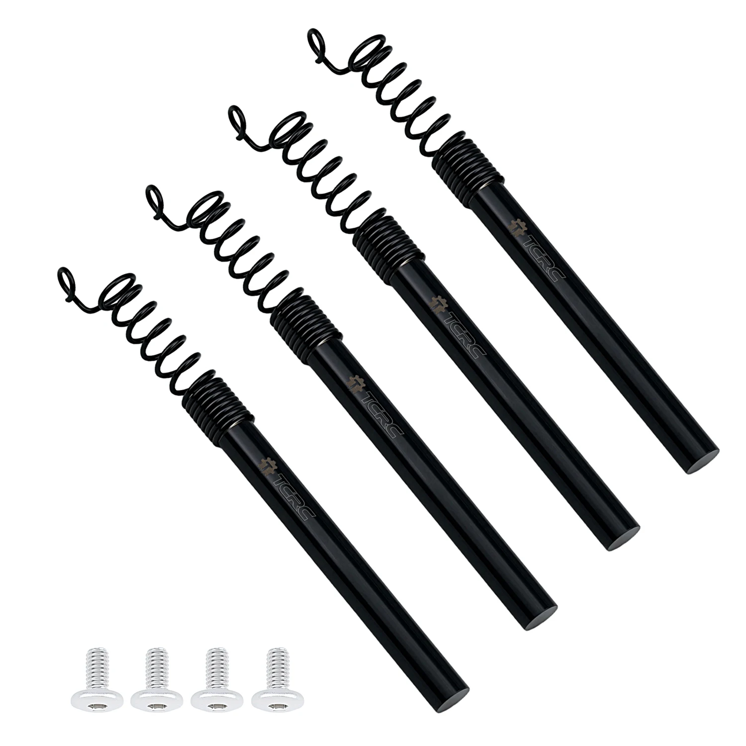 TCRC 4pcs 8x80mm Magnesium Flint Stone Fire Starter with Buffer Springs Set for Traxxas Maxx Slash DIY Upgrade Parts