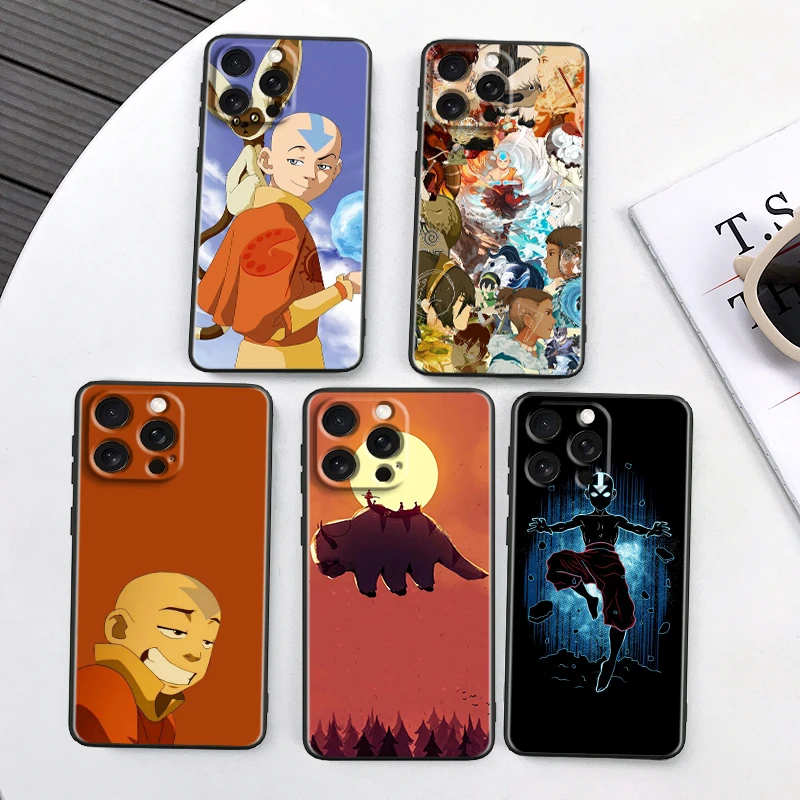 Avatar The Last Airbender Art For Apple iPhone 16 15 14 13 12 11 XS XR X Pro Max Plus Mini Black Funda Phone Case