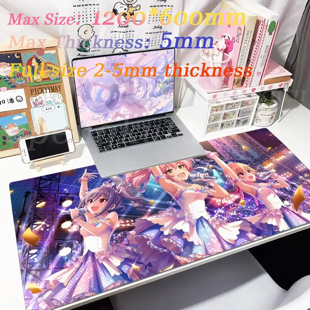 Mouse Pad Cute Stuff games computer Non-Slip The_IdolmasterS Gamer keyboard Floor mats Rubber PC gamers Edge locking Mousemat