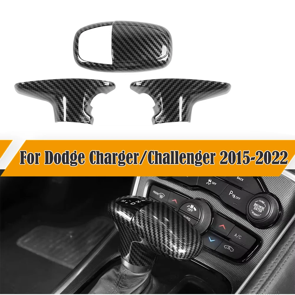 

For Durango 2018+ Car Gear Shift Knob Decoration Cover Gear Shift Handle Sticker For Dodge Charger/Challenger 2015+