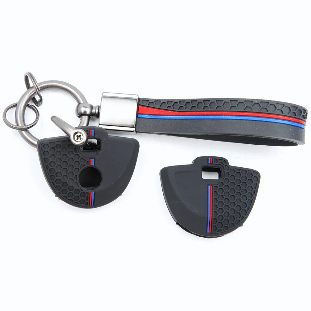 For BMW F750GS F850GS R1200GS R1250GS S1000XR S1000RR G310R G310GS Full Coverage Silicone Key Shell Finger Loop Lanyard