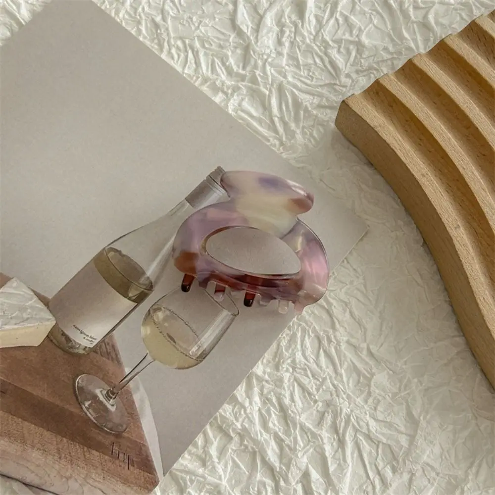 

New Hair Claw Vintage Back Half Hair Clip Acetate Hair Clips Temperament Bangs Clip Elegant Colorful Small Grip Hair Clip Women