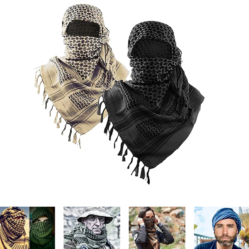 Women Men Scarf Bandana, Palestinian Kerchief Shawl Neck Tactical Men\'s Scarf Keffiyeh Palestine Shemagh Neckwarmer Shemag