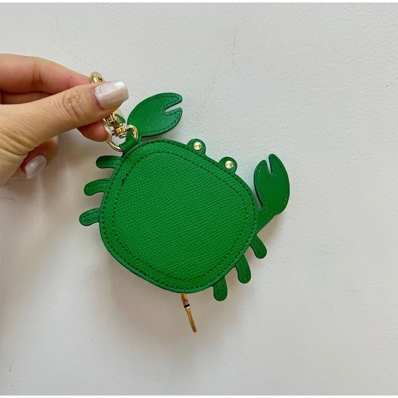 Krabben-Geldbörse, Mikrofaser-Leder, Mini-Geldbörse, Make-up-Kopfhörer-Aufbewahrungstasche, Schultasche zum Aufhängen, Anhänger, Handtasche, Charm-Zubehör – Detail 10