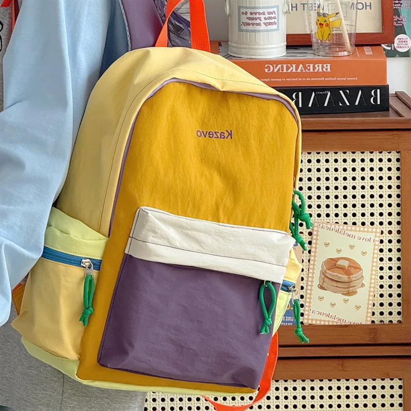 2026New stylish high-value backpack for female junior high and high school students, school bag, travel casual outdoor backpack
