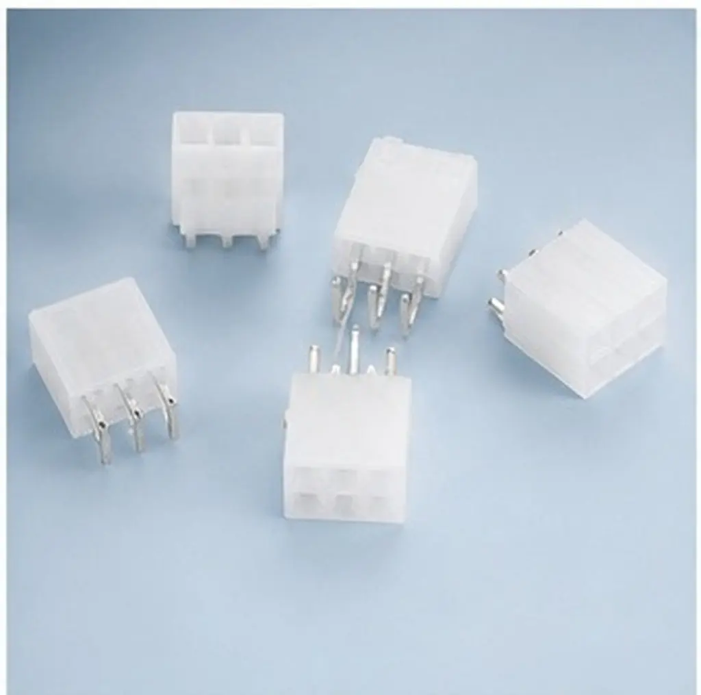 10Pcs Right Angle Pcie 6 Pin Power Connector Through-Hole GPU Socket for Mining Rig Graphics Card Pc 6 Pin Pcie Connector