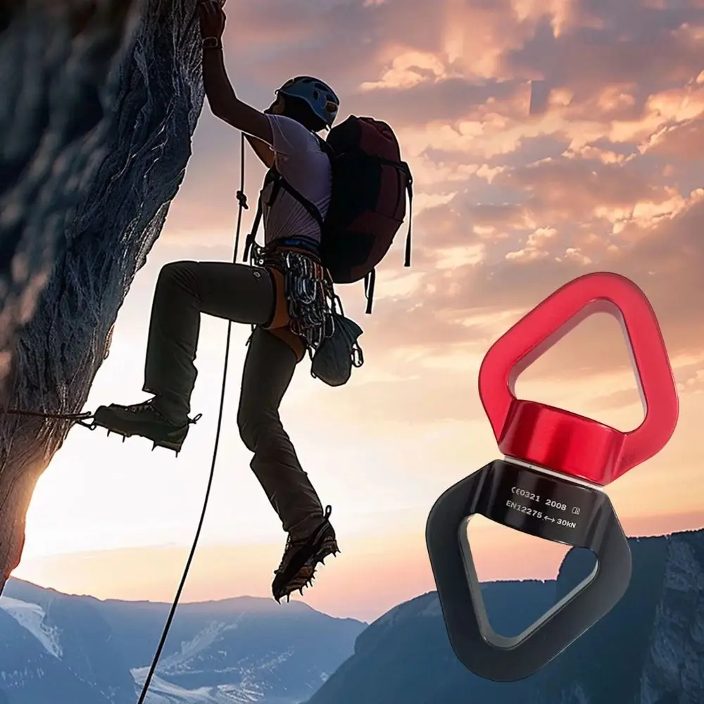 Spinner 360° Rotation 30kN Swivel Carabiner Heavy-Duty Anti-Tangles Rotating Carabiner Universal Swivel Connector Lyra Hoop