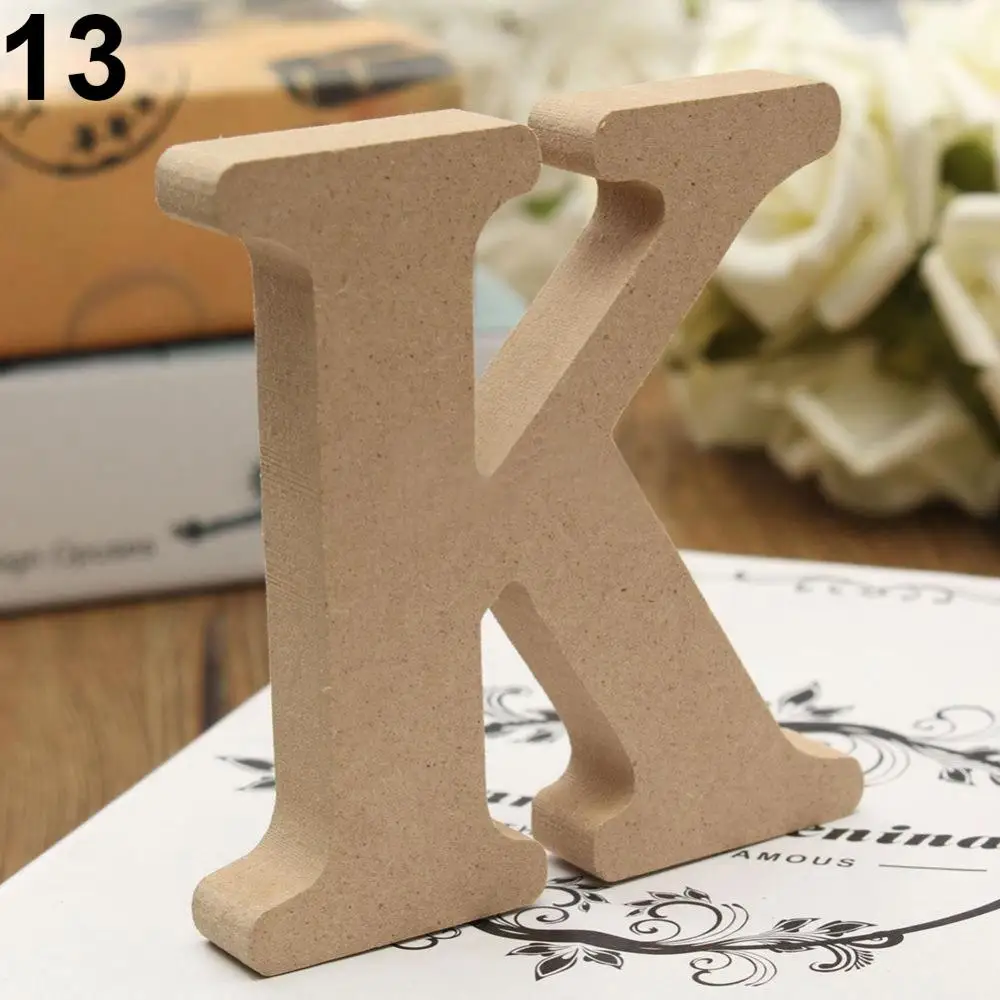 10cm A-Z Holz buchstaben freistehende Alphabet personal isierte Name Design Holz Alphabete Hochzeit Geburtstags feier DIY Home Dekoration