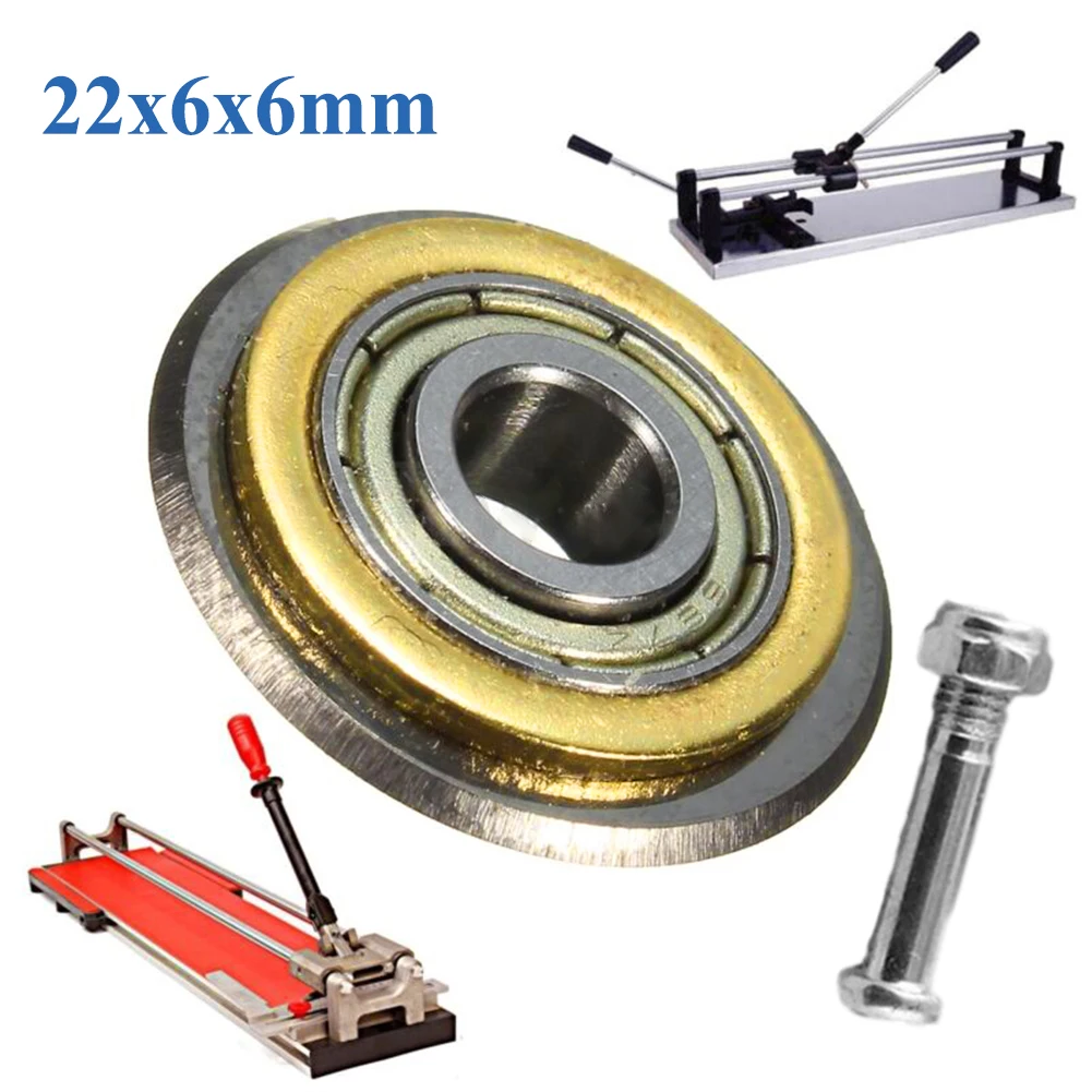 Reemplazo de rueda de rodamiento rotativo para máquina de corte Manual, accesorios de corte de ladrillo de cerámica de azulejo, 22mm