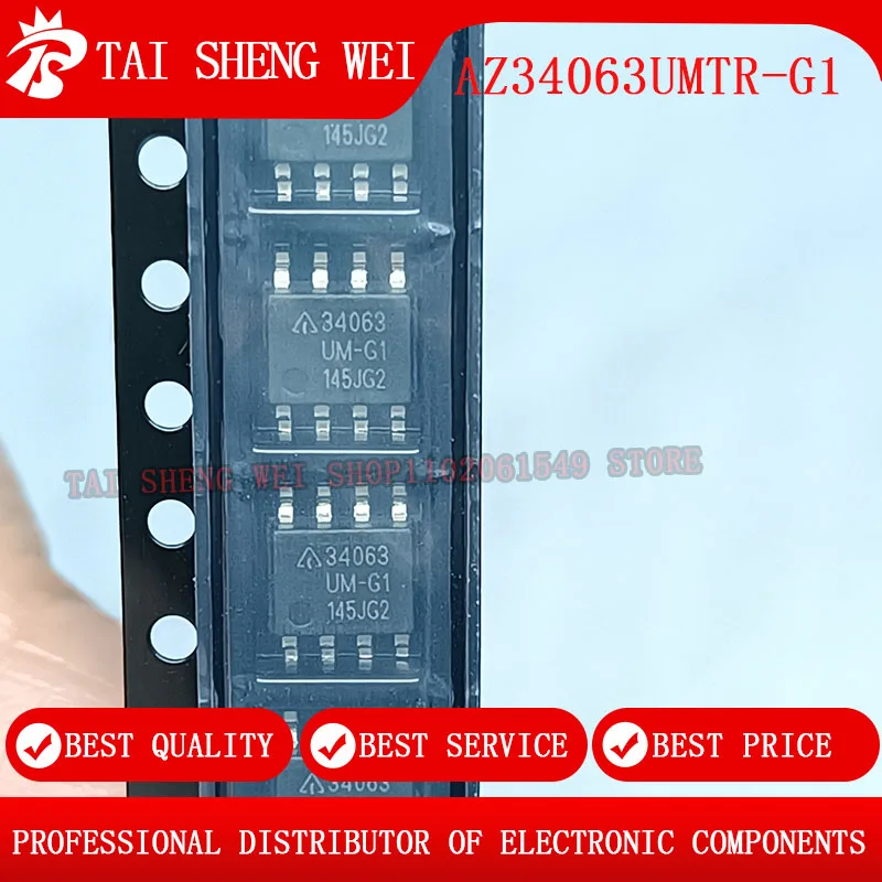 10pcs AZ34063UMTR-G1 34063UM-G1 34063 SOP8 AZ34063UM-G1 34063 UM-G1 SOP-8 New original