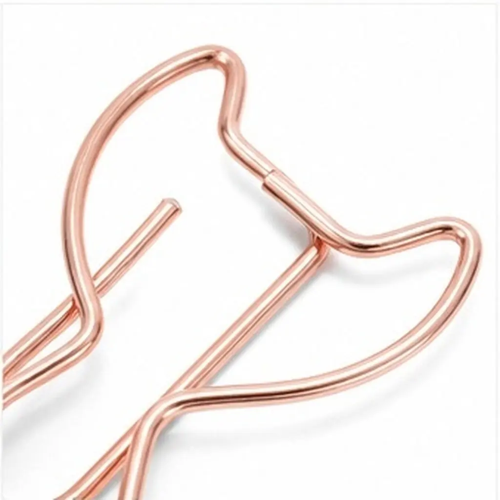 30Pcs Cat Shaped Paper Clips Iron Material Nonfading Sturdy Decorative Paper Fasteners Cute Animal Style Memo Notes Bookmarks