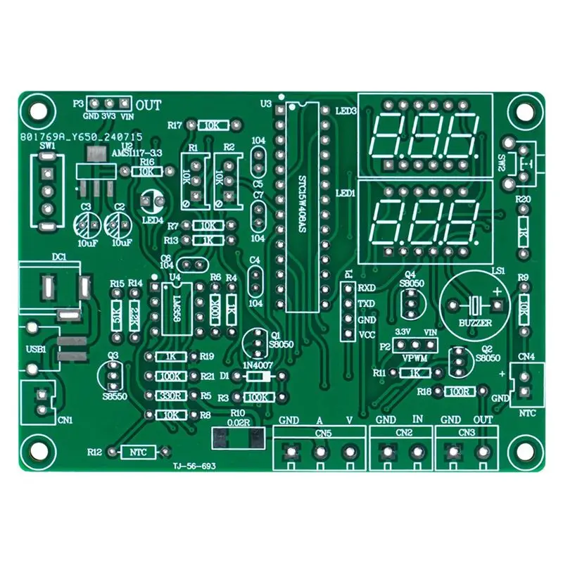 A27F-Multi-Function Meter Loose Parts Set DIY Soldering Kit Including Voltage Current Temperature Measurement PWM Signal Generat