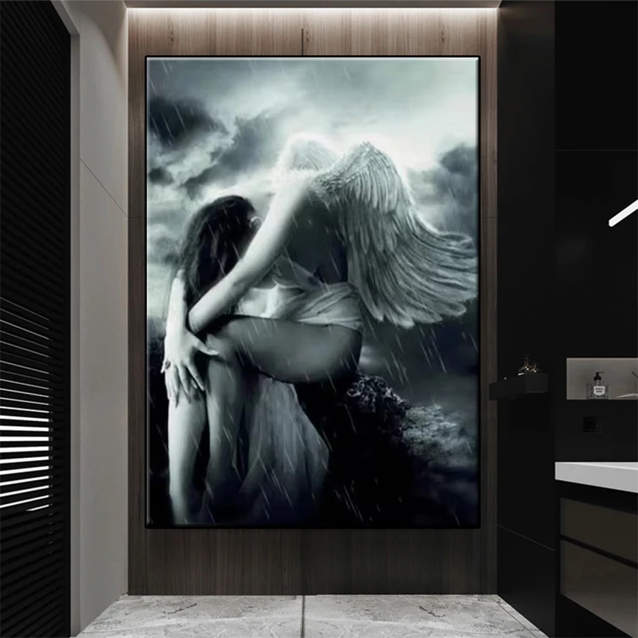 Diamond Embroidery Kit New Beautiful Sexy Angel Woman Full Diamond Mosaic Art Painting Cross Stitch Wall Decor
