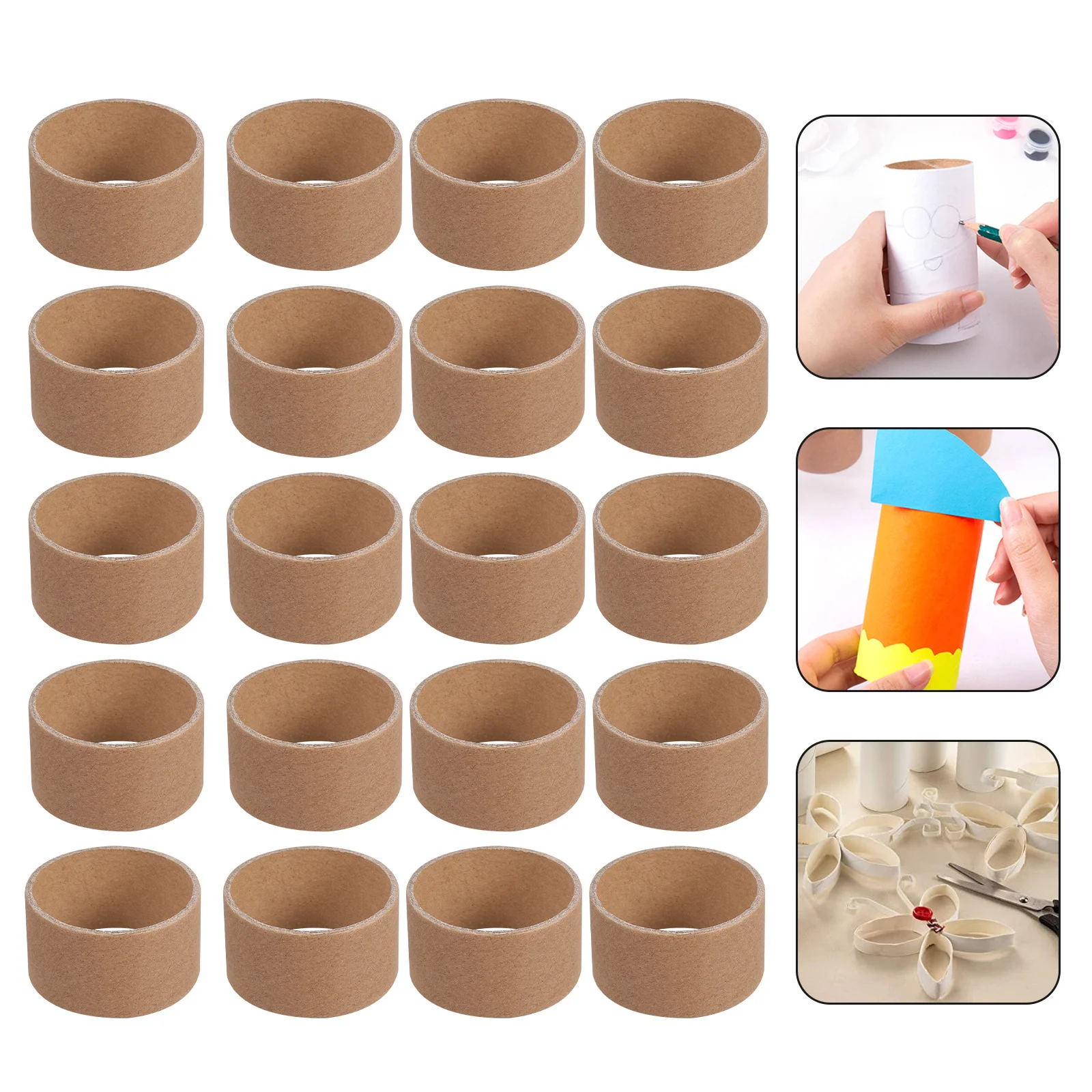 20 Pcs Crafts Round Cardboard Tubes Paper for Cylinder Painting Kraft Paperboard