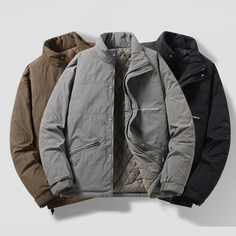 

Thickened Warm Wind-Resistant High Quality Comfortable Men Clothing Stand Collar Roupas Masculinas Fashion Casual Cotton Jacket