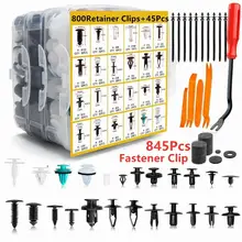 800 pces-100 pces carro plástico retentor clipes conjunto auto fender push pin rebite porta guarnição painel retentor carro pára-choques fixadores clipes ferramenta