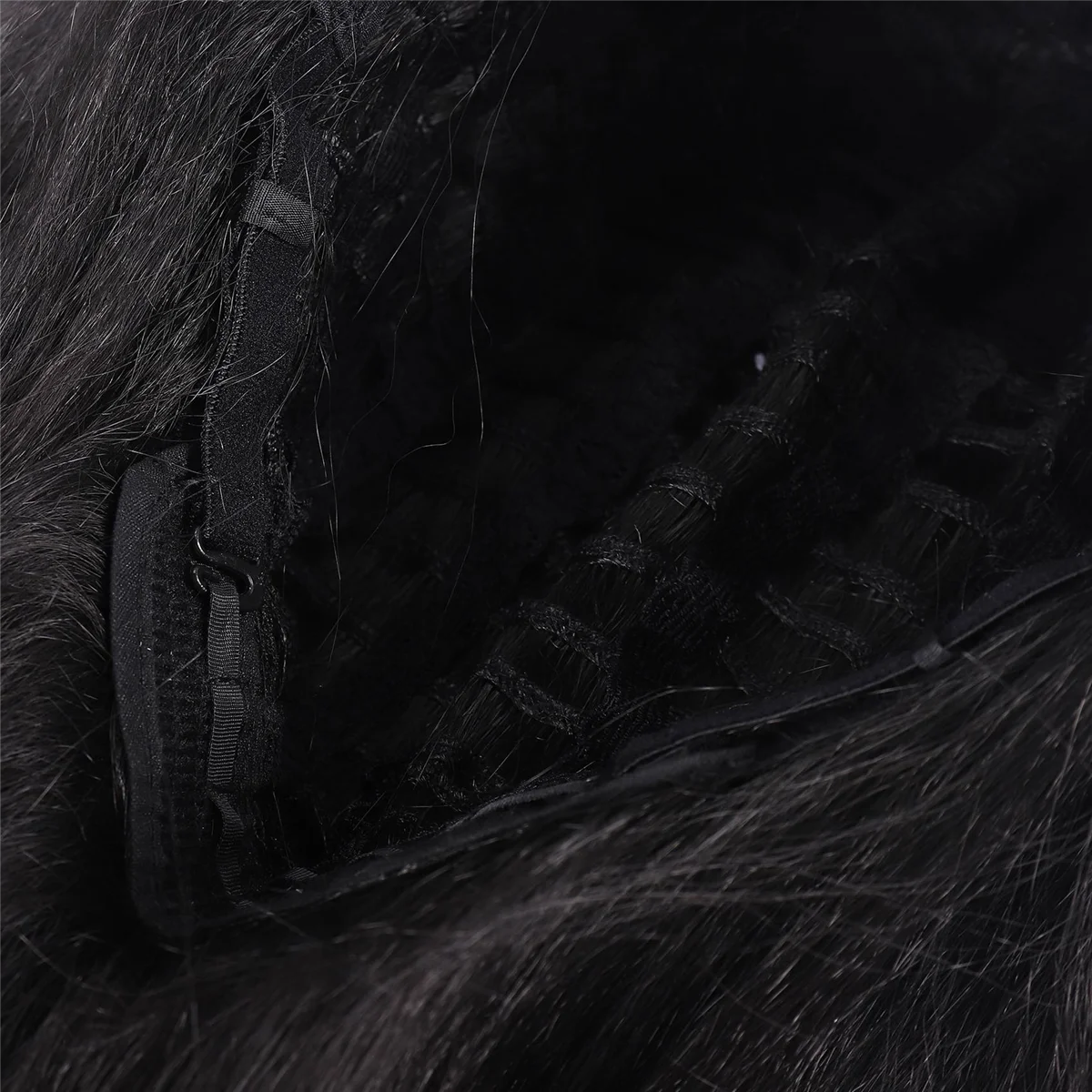 ABGN 12-Zoll-Perücken-Set mit Mittelscheitel, schwarzes Perücken-Set, afrikanisches kurzes Haar, weiche europäische amerikanische Chemiefaser-Perücke