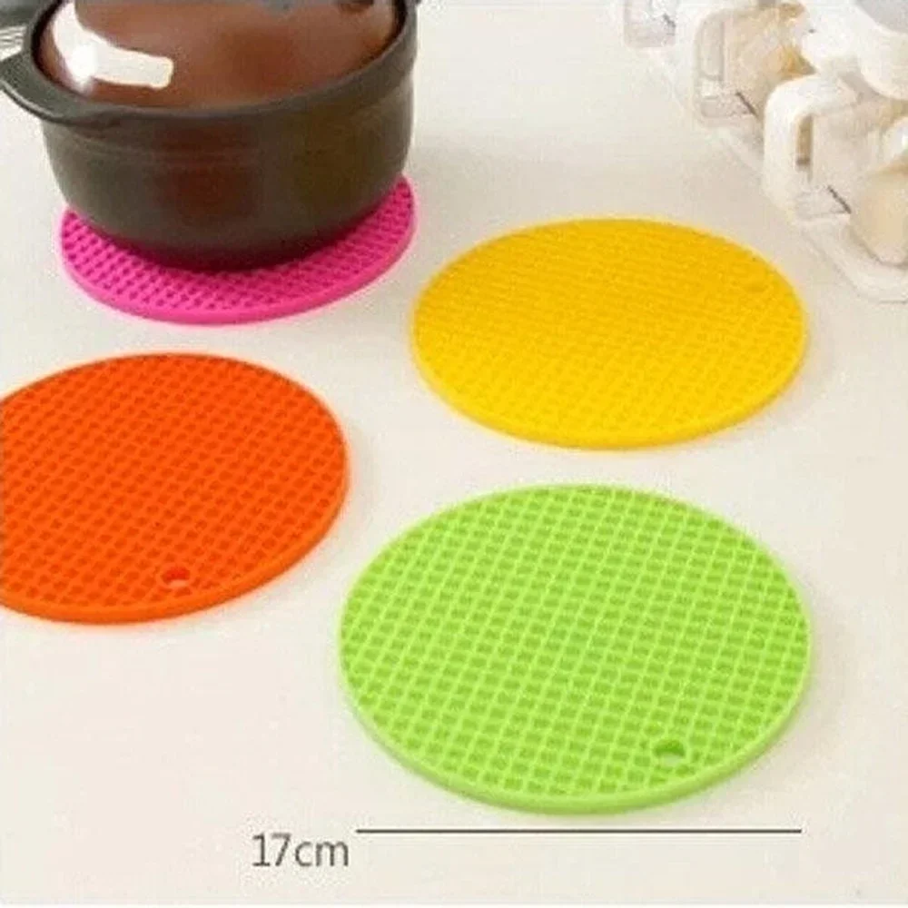 Cowijk-Polymères de table ronds en silicone, degré de chaleur, bol non ald, casserole, napperons durables, gadgets de cuisine de table