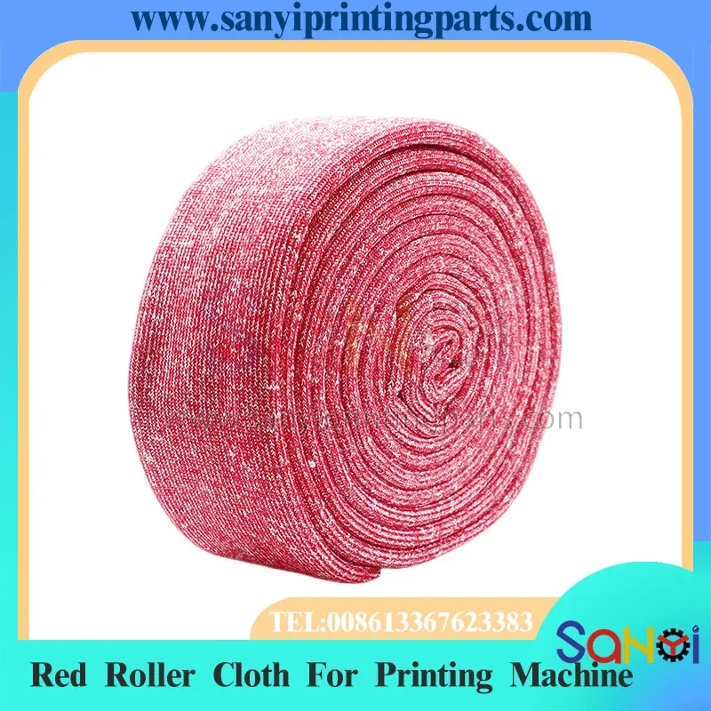 Free Shipping 1 Piece Best Quality Red Roller Cloth For Printing Machine Parts