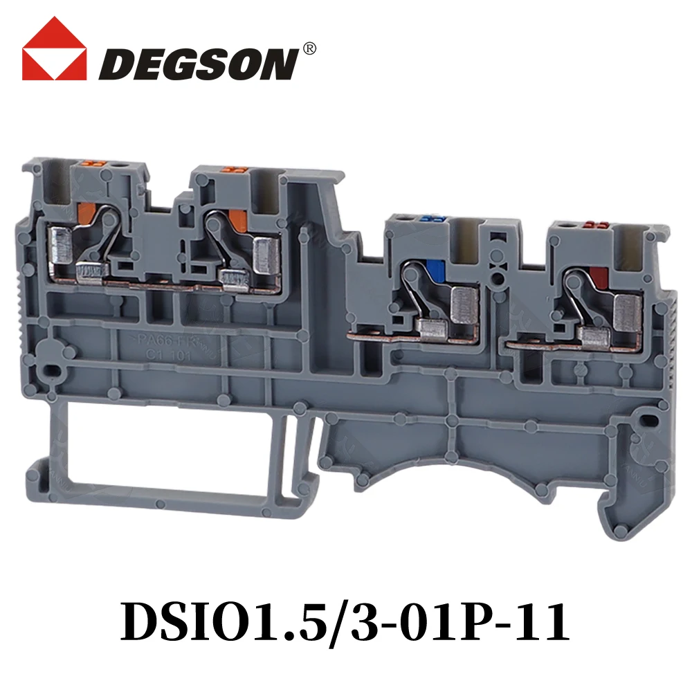 DEGSON DSIO1.5/3-01P-11-00ZH DSIO1.5/3-PE D-DSIO1.5/4-1 الدين كتل طرفية للسكك الحديدية موصل DSIO1.5 فينيكس الاتصال 13.5A 250V