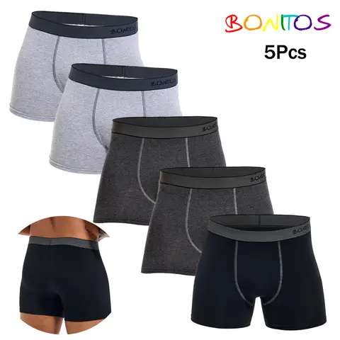 5Pcs Men's Panties Cotton Boxer Sexy Man Boxers Underwear Shorts Lots Male Boxershorts Set Family Underpants Brands