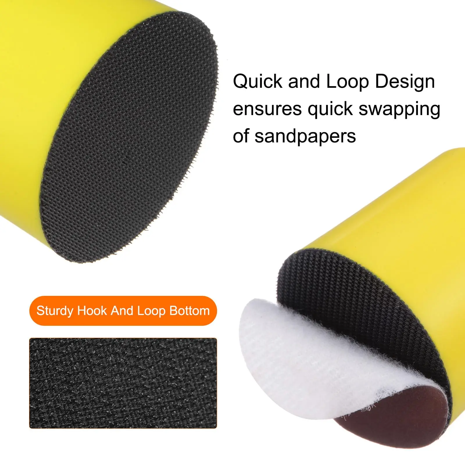 Papier de verre à crochet et boucle de 2 pouces, 2/10/102 pièces avec blocs de ponçage à la main, grains assortis de 60 à 3000 pour le polissage des miroirs du bois et du métal