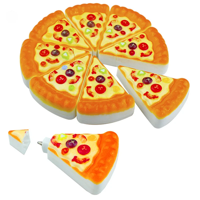 Funny Toy Pizza Mini Simulation Food Pen Student Creative Decompression Toy Pen Novelty Stationery Cute Student Holiday Gifts