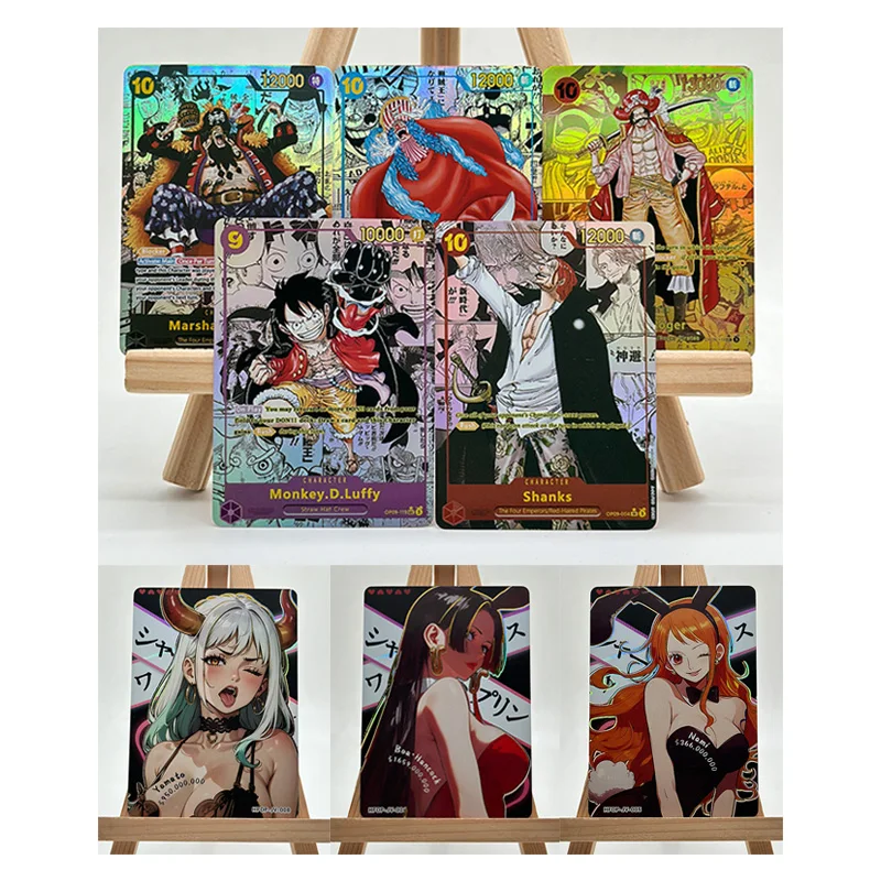 

Japanese Anime One Piece Diy Homemade Nicole Robin Luffy Zoro Vivi Nami Character Collection Card Suit Toys Gift