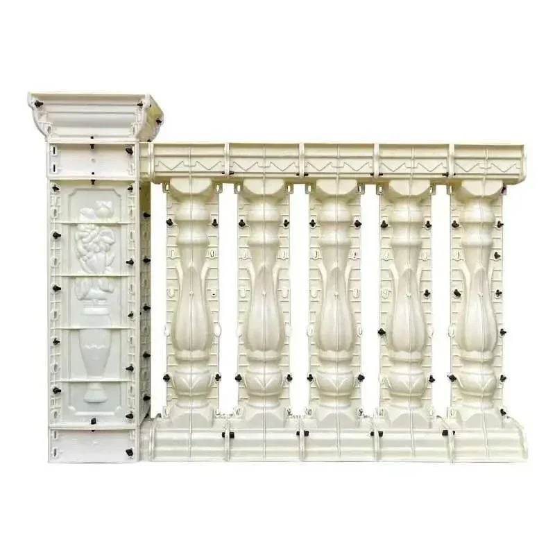 Home Garden Balcony Guardrail Vase Column Roman Column Molds Modern Cement Railing Building Mold European Villa Fence Handrail