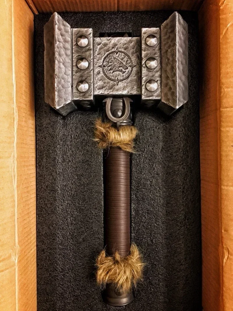 

Cosplay Costume Party Props 1:1 55cm WOW Doomhammer Weapon Full Metal Hammer Collection Model Adult Cosplay Fancy Dress Party An
