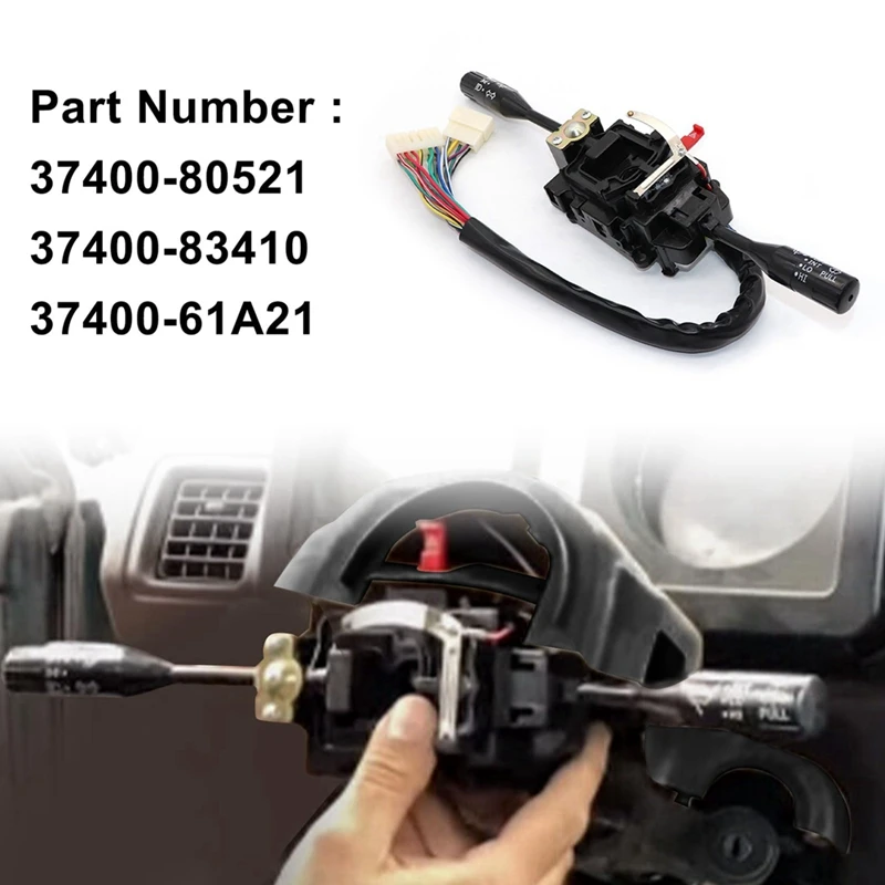 LHD Headlight Signal Light Switch Combination Dimmer Control 37400-83410 Fit for Suzuki Samurai SJ413 SJ410 JA51 Samurai Sierra - view 2