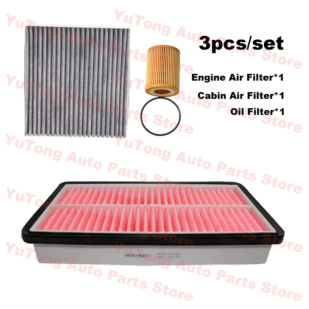 3pcs Filter Set For FAW BESTURN B50 1.4T 1.6L 2016-2020 Engine Cabin A/C Air Oil Filter Kit Spare Parts RF4F13Z40 101201526L