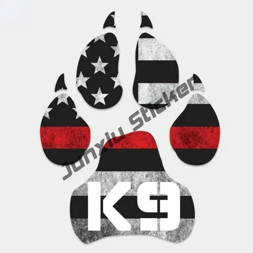 Blue Line Shield K9 Dog Sticker Shepherd Funny Car Sticker Vinyl Decal for Car Truck Window Anime Car Accessories Glue Sticker