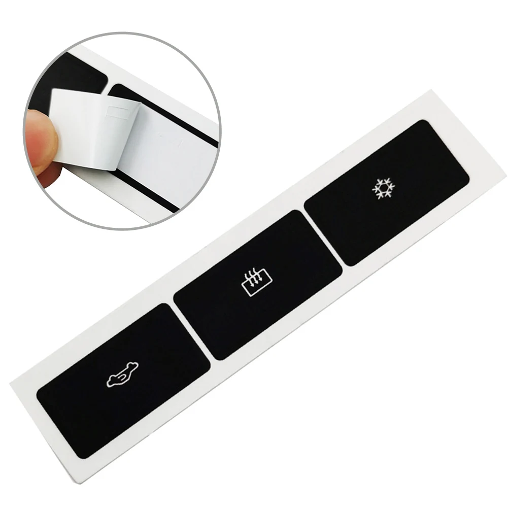 Black AC Button Repair Button Repair Decals Black Overlay Control Cell Fitment High Grade Vinyl Manual Measurement Deviation