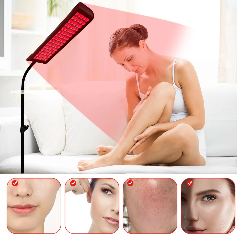 660nm 850nm Near Infrared Light Panel Red Light Lamp With Timer Face and Body Home Use Relief Pain Device with Adjustable Stand