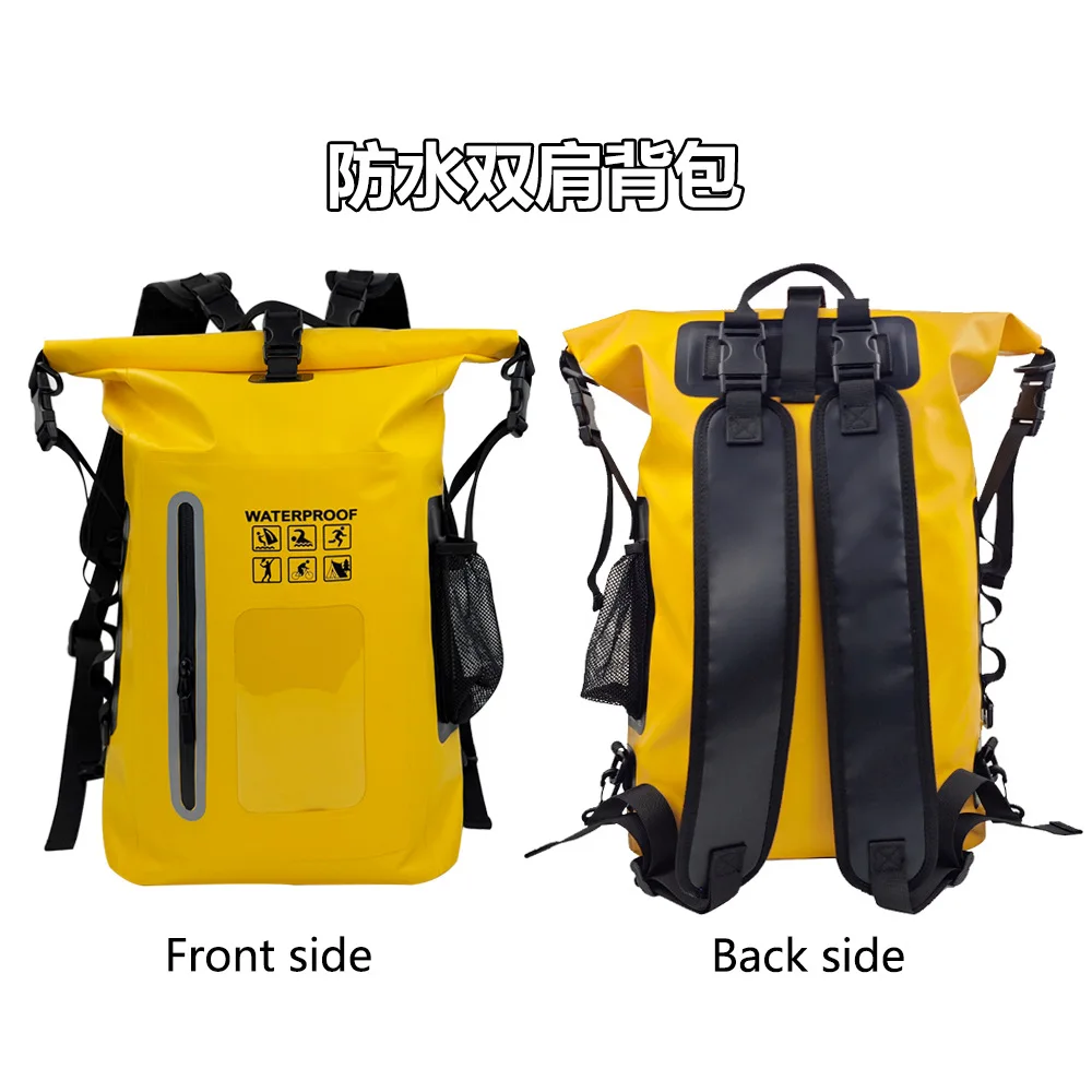 25L Waterproof Dry Bag Backpack Outdoor Sports Hiking Backpack for Fishing Camping Swimming, Lightweight Rucksack for Boating