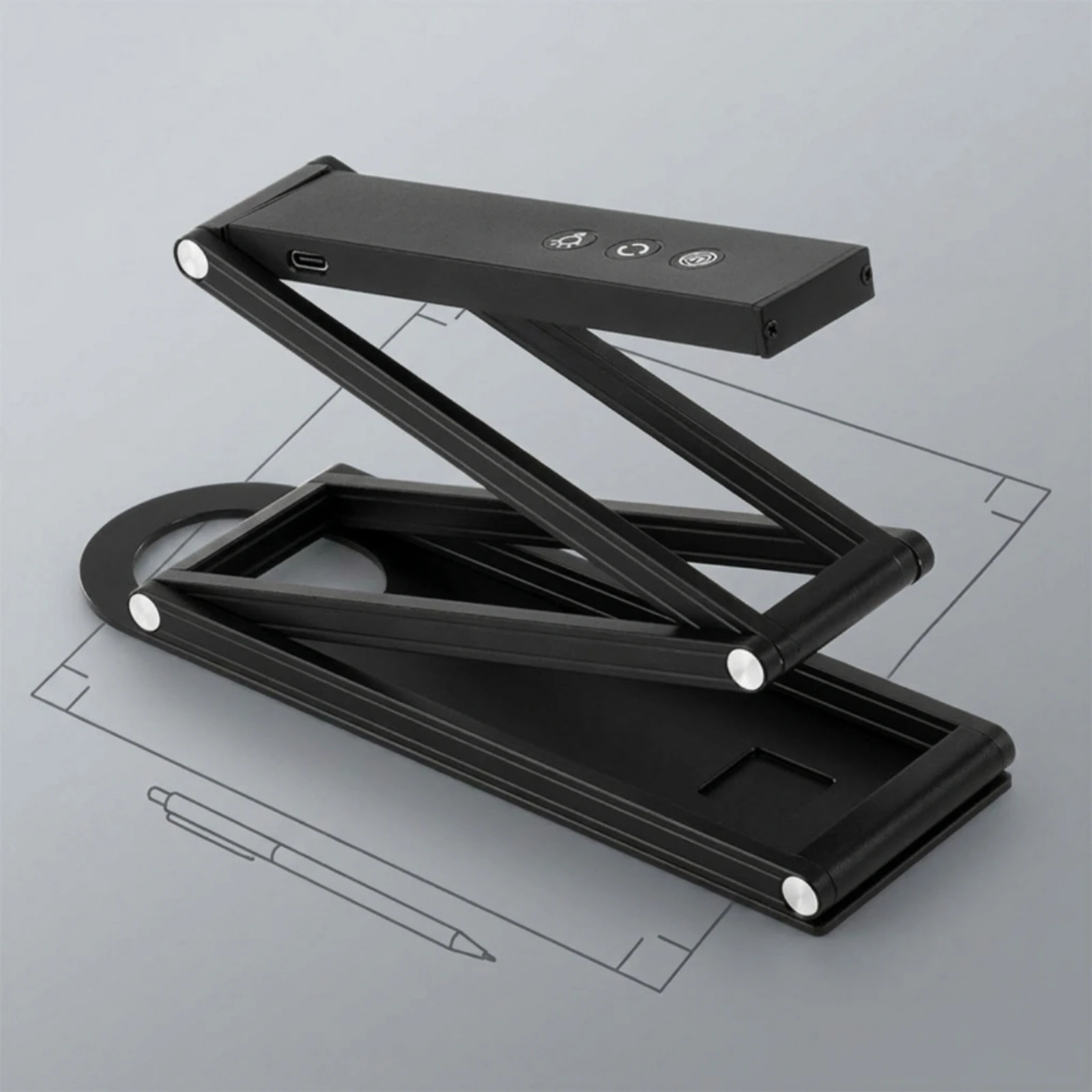 Document Camera Stand Wall-Mountable Folding Recording Stand Sturdy Long-Lasting for Teachers, Classroom, Home Office