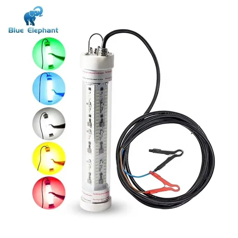 2025Ip68 300W 5M Underwater Squid Led Lighting Attracting Lure Led Fishing Light Squid Fishing Finder