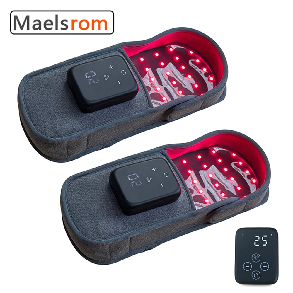 Red Light Massage Shoes Infrared Therapy To Relieve Plantar Fasciitis Cordless Rechargeable Boots To Relieve Fatigue Homeusd